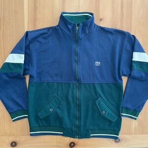 Vintage USA Olympics Zip Up Jacket JCPenney Exclusive Blue Green